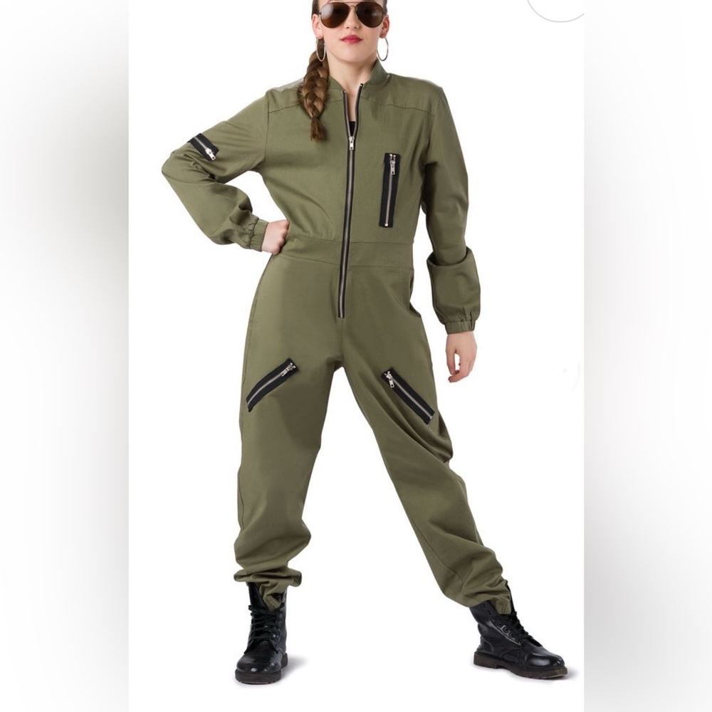 Costume Gallery FLIGHT SUIT 18400 Unisex Pilot Airplane Dance Jumpsuit Novelty